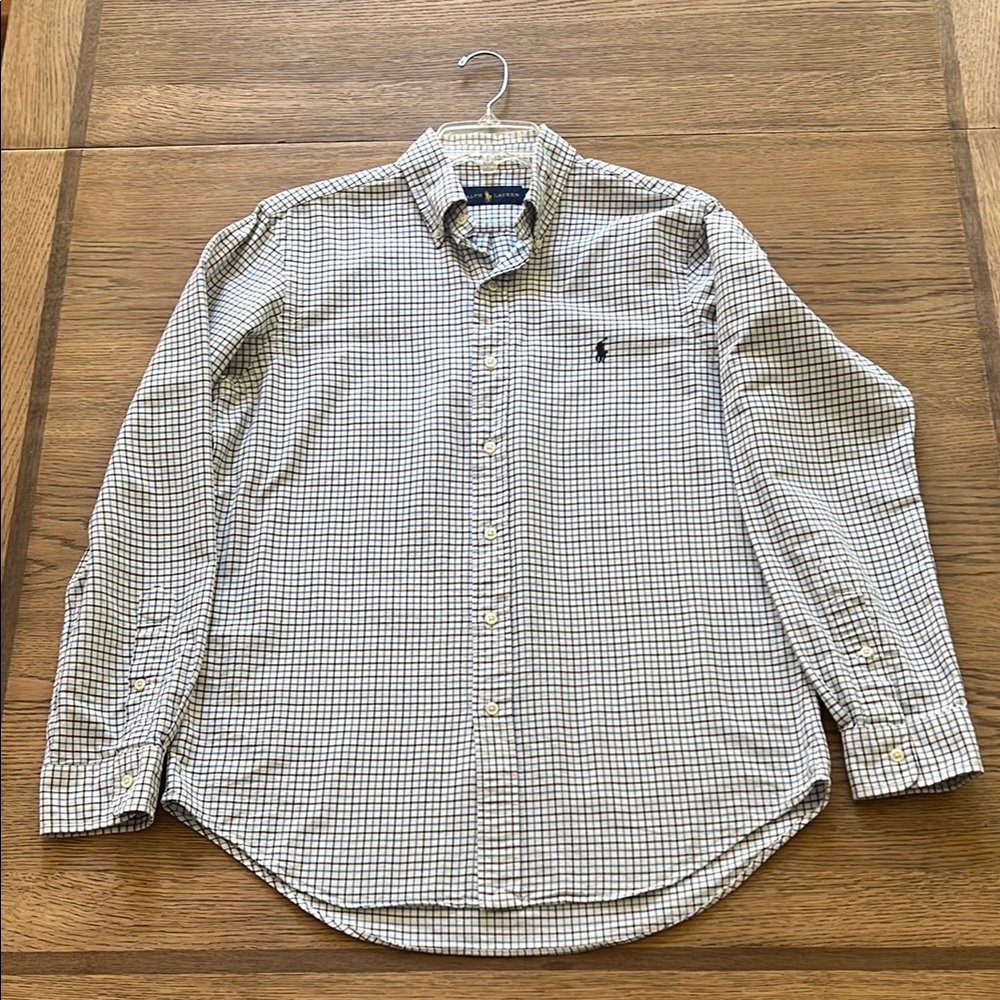 Polo by Ralph Lauren Navy, Blue and White Casual Button Down Shirt
